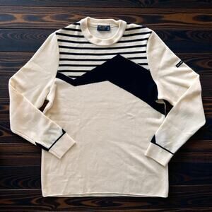 Saint James L’Atelier Wool Knit Sweater Made in France Parisian Classic Preppy M